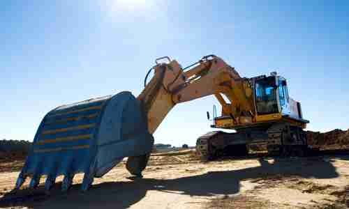 Machinery performing precise excavation